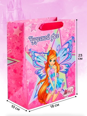 Пакет подарочный «Winx», MS  18 × 23 × 10 см