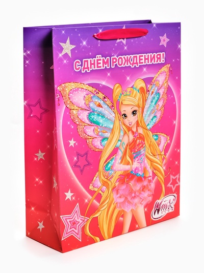 Пакет подарочный «Winx», L  31 × 40 × 11,5 см