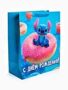 Пакет подарочный «Стич», XL  40 × 49 × 19 см - фото 809750836