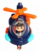 Заводная игрушка «Вертолёт», цвет МИКС - фото 809750870