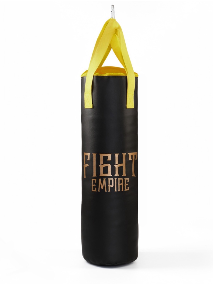 Боксёрский мешок подвесной FIGHT EMPIRE KIDS, вес 15 кг, 80 см, d=25 см, винилискожа, чёрный - Фото 1