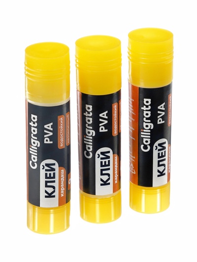 Клей-карандаш 9 грамм PVA, 3 шт., Calligrata