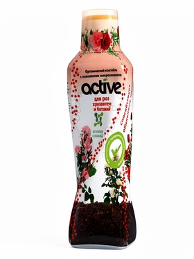 Удобрение органическое, для роз, хризантем и бегоний, Active, 0.5 л 11068201