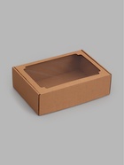 Коробка самосборная с окном, бурая, 31×22×9.5 см - Фото 2