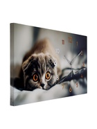 Часы-картина настенные интерьерные «Кот», бесшумные, 35×60 см - фото 809753311