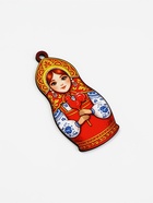 Елочная игрушка деревянная «Матрешка», 48×99 мм - Фото 2