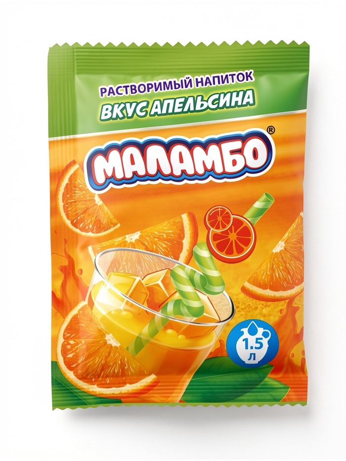 Напиток растворимый Маламбо, вкус: апельсин, 9 г