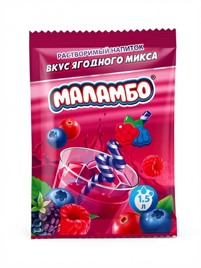 Напиток растворимый Маламбо, вкус: ягодный микс, 9 г