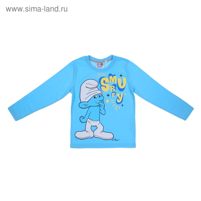 Джемпер для мальчика "Smurfs", рост 128 см (8 лет), цвет голубой - Фото 1