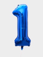 Воздушный шар фольгированный 40" «Цифра 1», темно-синий - Фото 2