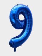 Воздушный шар фольгированный 40" «Цифра 9», темно-синий - Фото 3