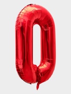 Воздушный шар фольгированный 40" «Цифра 0», красный - Фото 3