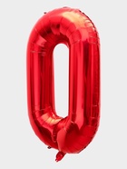 Воздушный шар фольгированный 40" «Цифра 0», красный - Фото 4