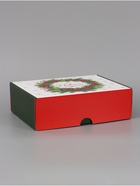 Коробка подарочная, самосборная «Новогодний венок»,30.7×22×9.5 см - фото 809755636