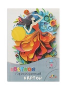Цветной гофрокартон А4 5цв. в папке «Девушка» 11061437