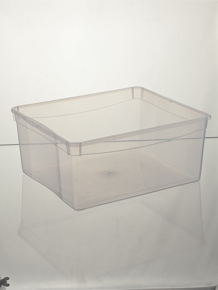 УЦЕНКА Контейнер для хранения без крышки «Кристалл», 18 л 40×33.5×17 см, прозрачный - Фото 1