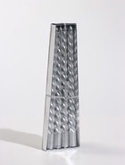 Свечи витые, 1.7×25 см, 4 шт., полоска, серебро - Фото 1