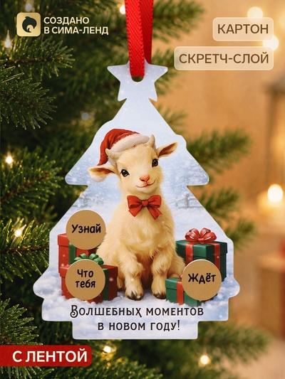 Елочная игрушка со скретч-слоем «Волшебных моментов»,12.4×14.6 см