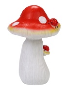 Садовая фигура из полистоуна «Мухомор с божьей коровкой», 15×15×21 см - фото 809757042