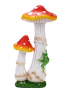 Садовая фигура из полистоуна «Мухомор с лягушкой», 13×13×32 см - фото 809757046