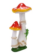 Садовая фигура из полистоуна «Мухомор с лягушкой», 13×13×32 см - фото 809757047