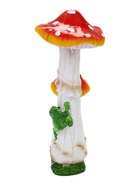 Садовая фигура из полистоуна «Мухомор с лягушкой», 13×13×32 см - Фото 7