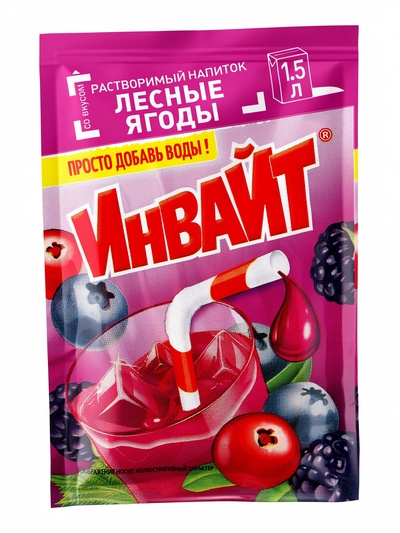Напиток растворимый ИНВАЙТ, вкус: лесные ягоды, 12 г