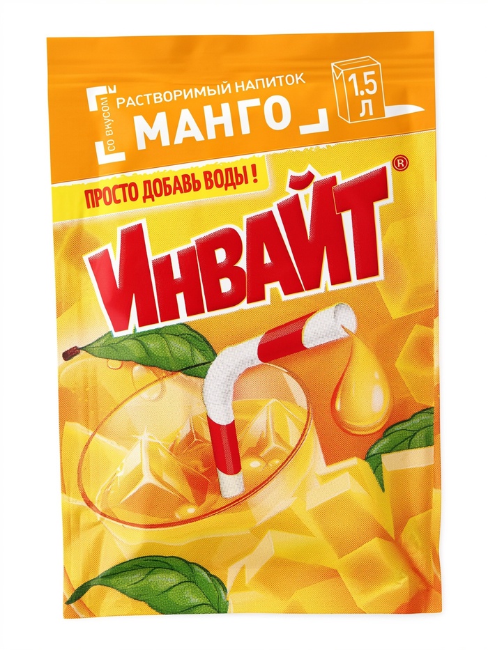 Напиток растворимый ИНВАЙТ, вкус: манго, 12 г - Фото 1
