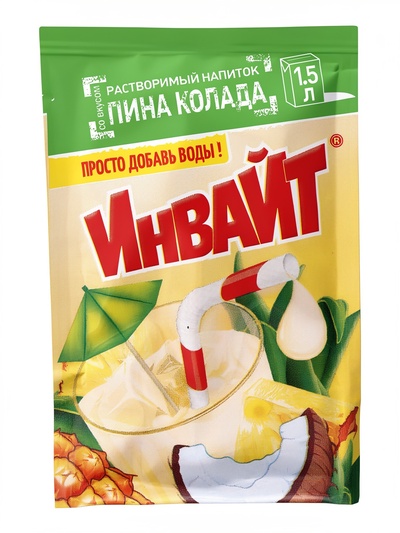 Напиток растворимый ИНВАЙТ, вкус: пина колада, 12 г