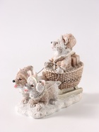 Фигурка «Новогодние сани с корги», 10 см, полистоун - фото 809775411