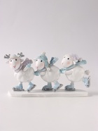 Фигурка «Барашки на катке», 8,5 см, полистоун - фото 809775597