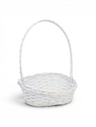Корзина плетёная для хранения, из лозы, 39×29×20 см, с ручкой, белая, Greengo - фото 809776332