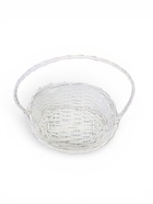 Корзина плетёная для хранения, из лозы, 39×29×20 см, с ручкой, белая, Greengo - фото 809776337