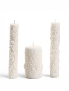 Свадебные свечи «Совет да любовь», набор 3 шт.: 1 шт.: 6.5×6.1×10.8 см; 2 шт. 3.5×3.3×19 см - Фото 3