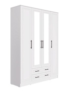 Шкаф прямой четырёхстворчатый Ривьера, с зеркалом, 1600х487х2200, цвет белый/шато белый - фото 809757931
