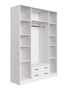 Шкаф прямой четырёхстворчатый Ривьера, с зеркалом, 1600х487х2200, цвет белый/шато белый - фото 809757933