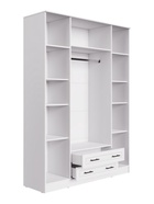 Шкаф прямой четырёхстворчатый Ривьера, с зеркалом, 1600х487х2200, цвет белый/шато белый - фото 809776922