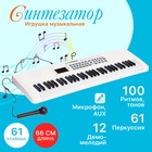 УЦЕНКА (НЕТ МИКРОФОНА ) Синтезатор детский «Клавишник», звуковые эффекты, 61 клавиша - Фото 1