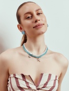 Серьги клипсы «Стиль. Прозрачный ромб, мятый», небесная, синяя в серебре - Фото 6