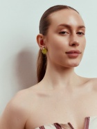 Серьги клипсы «Стиль. Прозрачный ромб, мятый», зелёная, травяная в серебре - Фото 6