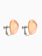 Серьги клипсы «Стиль. Прозрачный ромб, мятый», коричневая в серебре - Фото 3