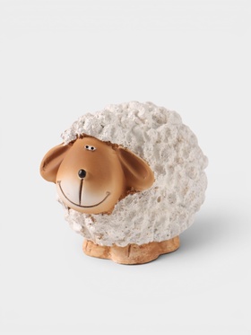 Фигурка декоративная «Кудрявая овечка», полистоун, 10.7×6.5×7.5 см