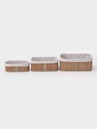 Корзины для хранения Naturel, прямоугольные, 3 шт.: от 22×12×8 см до 30×20×12 см - Фото 4