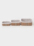 Корзины для хранения Naturel, прямоугольные, 3 шт.: от 22×12×8 см до 30×20×12 см - Фото 5