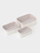 Корзины для хранения Nature whitel, прямоугольные, 3 шт.: от 22×12×8 см до 30×20×12 см, белые - фото 809777542