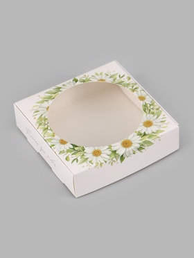 Коробка подарочная самосборная с окном «Только для тебя», 11.5×11.5×3 см
