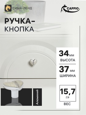 Ручка кнопка CAPPIO POLY, цвет хром, набор 4 шт.