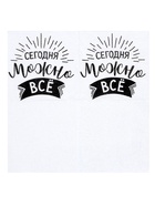 Салфетки бумажные однослойные «Сегодня можно всё», 24×24 см, набор 100 шт. - Фото 2