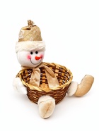 Конфетница «Корзинка снеговика» 25 см - фото 809779108