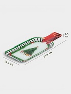 Блюдо сервировочное Доляна «Новогодний лес», 25.5×10.2×1.5 см, в форме бутылки, стекло, зелёное, белое - фото 809779639